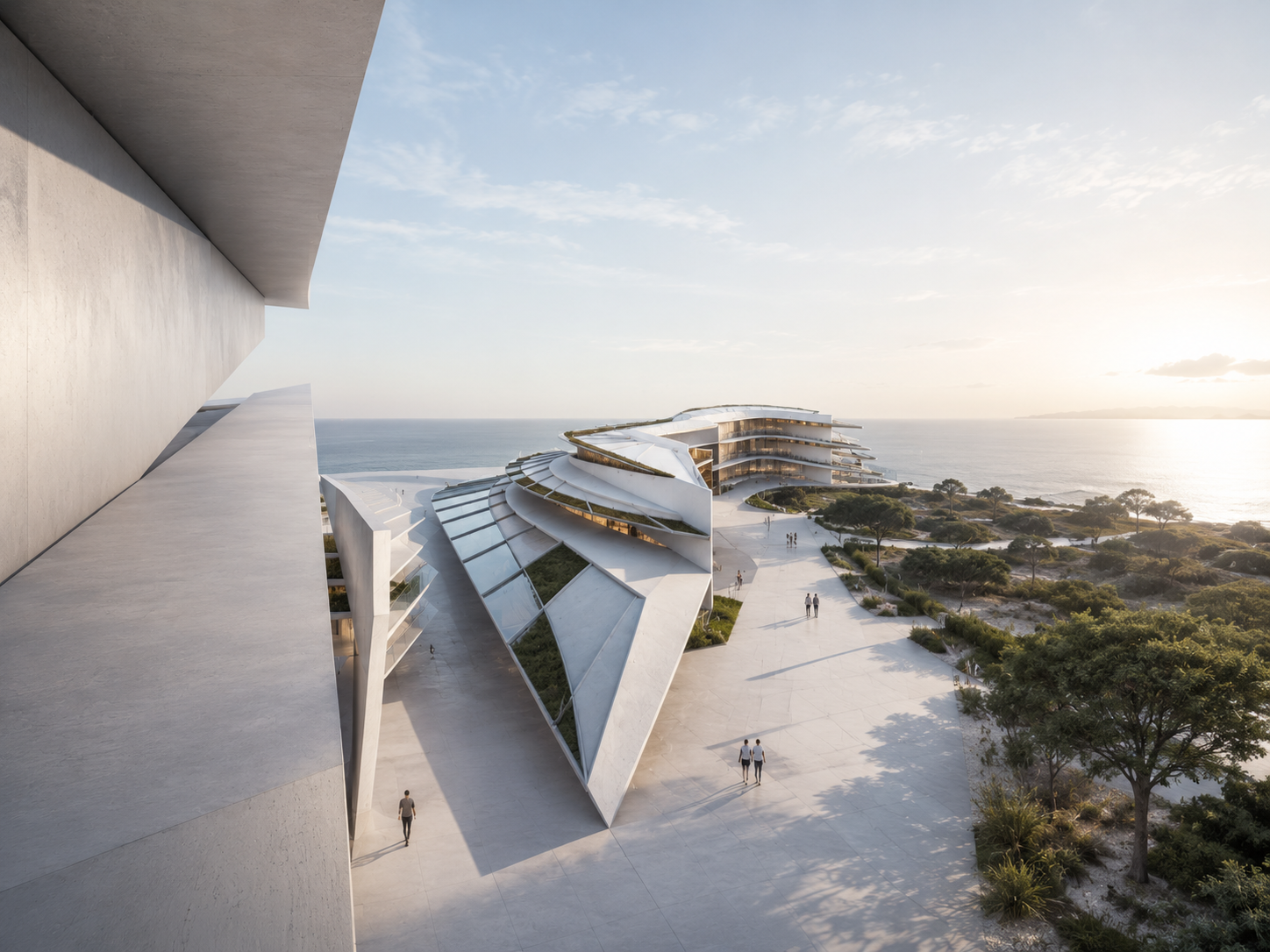 Conceptual Project 05 — cliff pavilion view