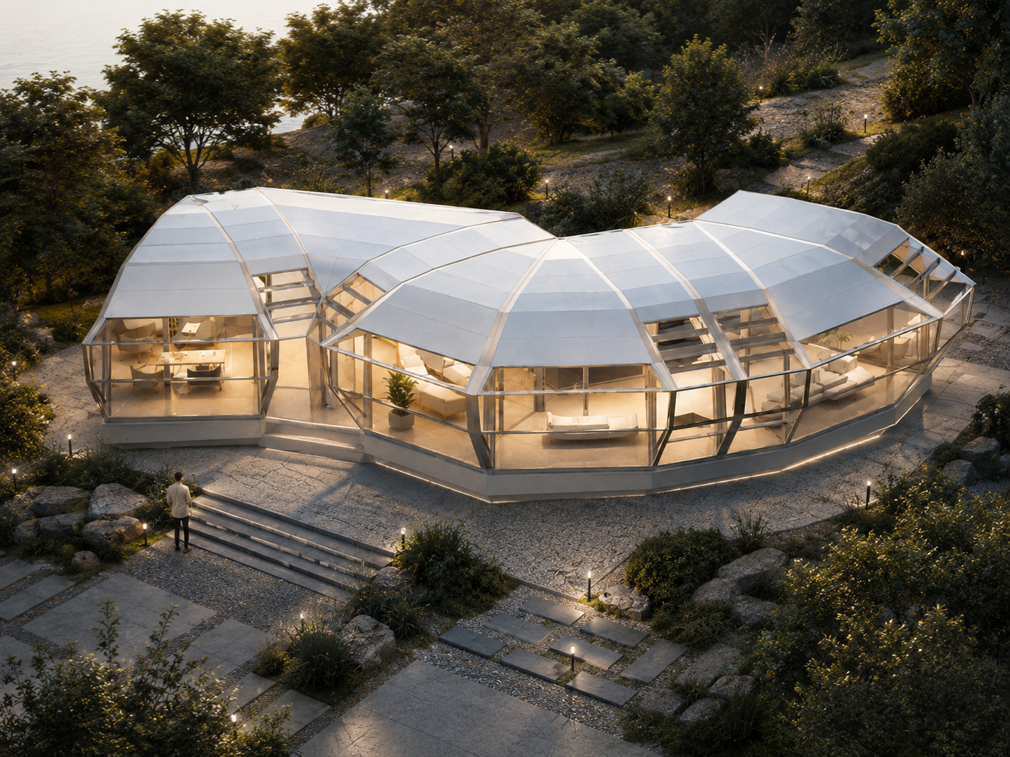 Conceptual Project 07 — glass shell coastal retreat villa
