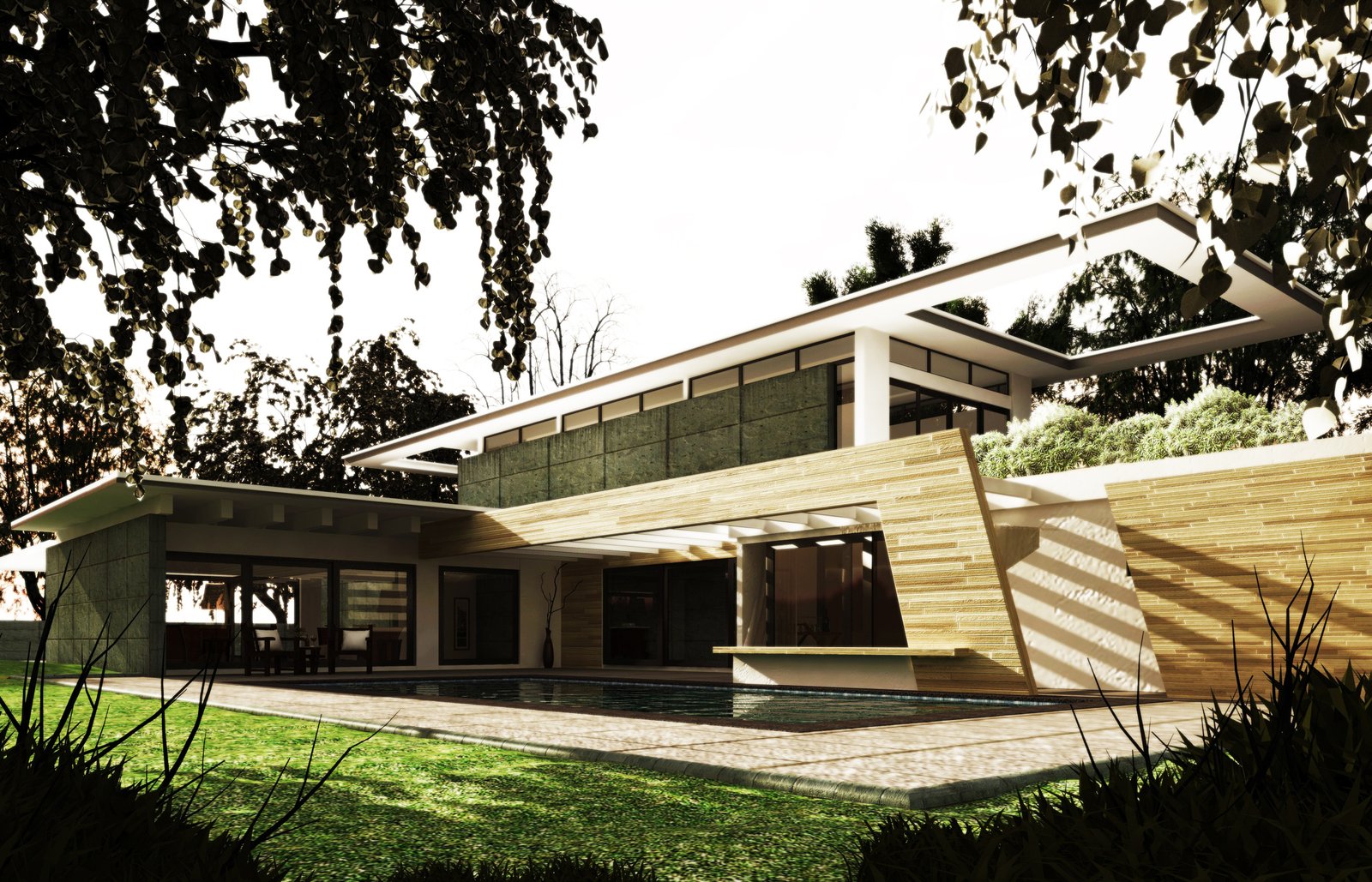 Madam Leong House — tropical modern pool house